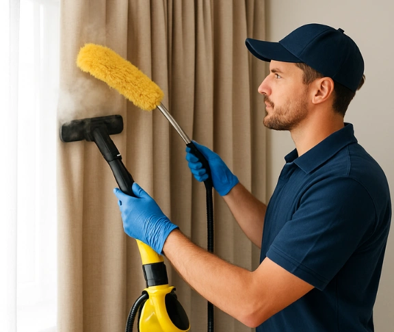 Trusted residential curtain cleaning technician Matty Curtain Cleaning mount-warren-park QLD