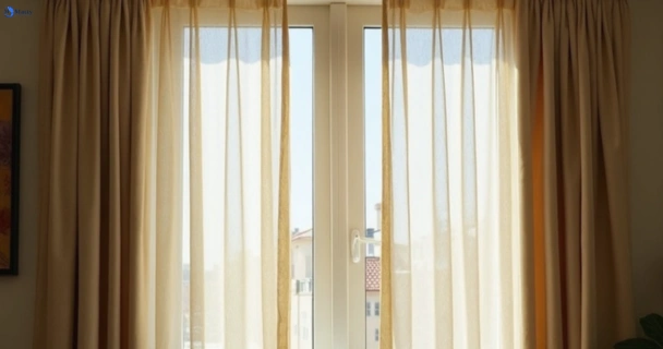 Dull dusty drapes in mount-warren-park before professional cleaning